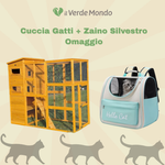 Cuccia per Gatti da Esterno Figaro + Zaino per Gatti Mod. Scarlett in Omaggio