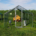 Cochin Hühnerstall-Bausatz | Gehege + Hühnerstall + Zubehör 2X3 Meter Abdeckung