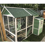 Livorno XXXL Plus Hühnerstall-Bausatz | Hühnerstall mit Gehege + Tränke Auto + Zubringer