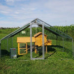 Padovana Plus Hühnerstall-Set | Auslauf + Tränke + Futtertrog | 2x4m Plane