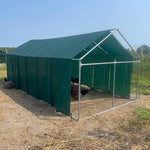 Tunnel Avicolo 2,7x12 m con Rete Ombreggiante – Protezione Sole e Vento