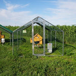 Cochinchina Plus Hühnerstall-Set | Auslauf + Tür + überdachte Tränke 2x3m