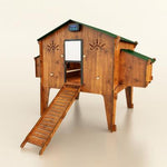 Pollaio per Galline Modello Cemani Taglia XL | In Laminato Plastico