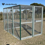 3x2 offenes Terrarium für Ararauna mit 30x30 Maschendraht