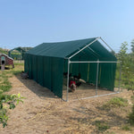 Tunnel Avicolo 2,7X6 m con Rete Ombreggiante – Protezione Sole e Vento