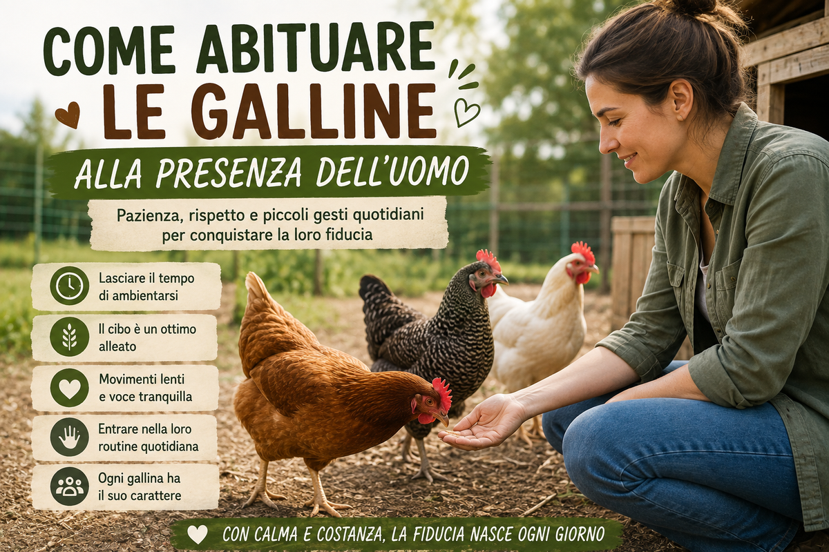 Come abituare le galline alla presenza dell’uomo
