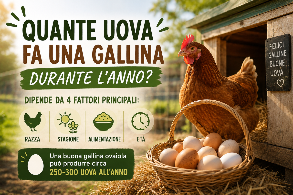 Quante uova fa una gallina durante l’anno?