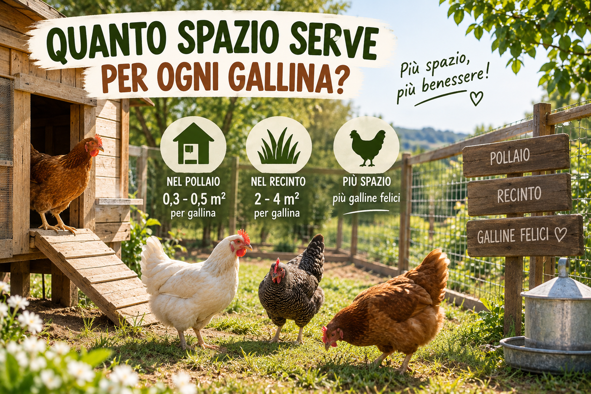 Quanto spazio serve per ogni gallina?