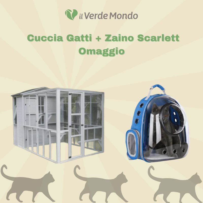 Merlino Outdoor-Katzenhaus + Baffy Alleinfuttermittel für Katzen