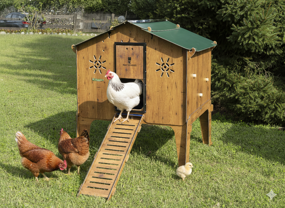 Pollaio per Galline Modello Cemani Taglia L | In Laminato Plastico