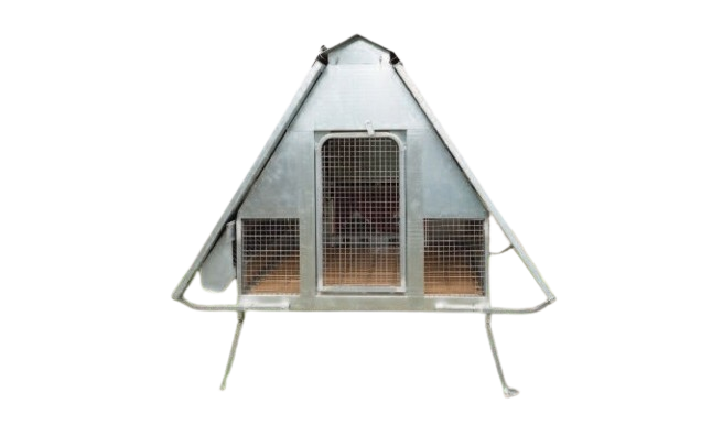 Isolierter Hühnerstall aus Eisen für 10 Hennen mit zu öffnendem Dach