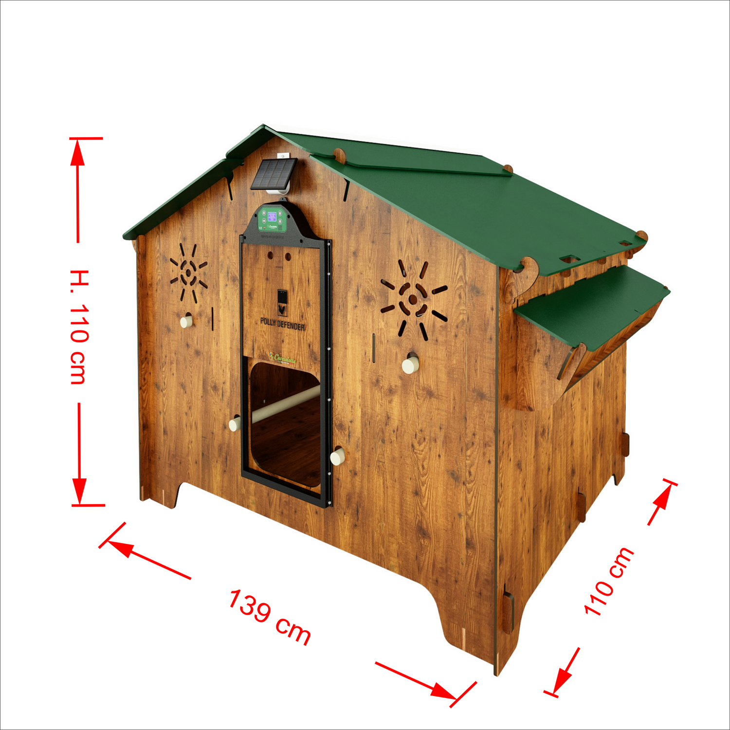 Pollaio per Galline Modello Moroseta Plus | In Laminato Plastico | Porta Crepuscolare Inclusa