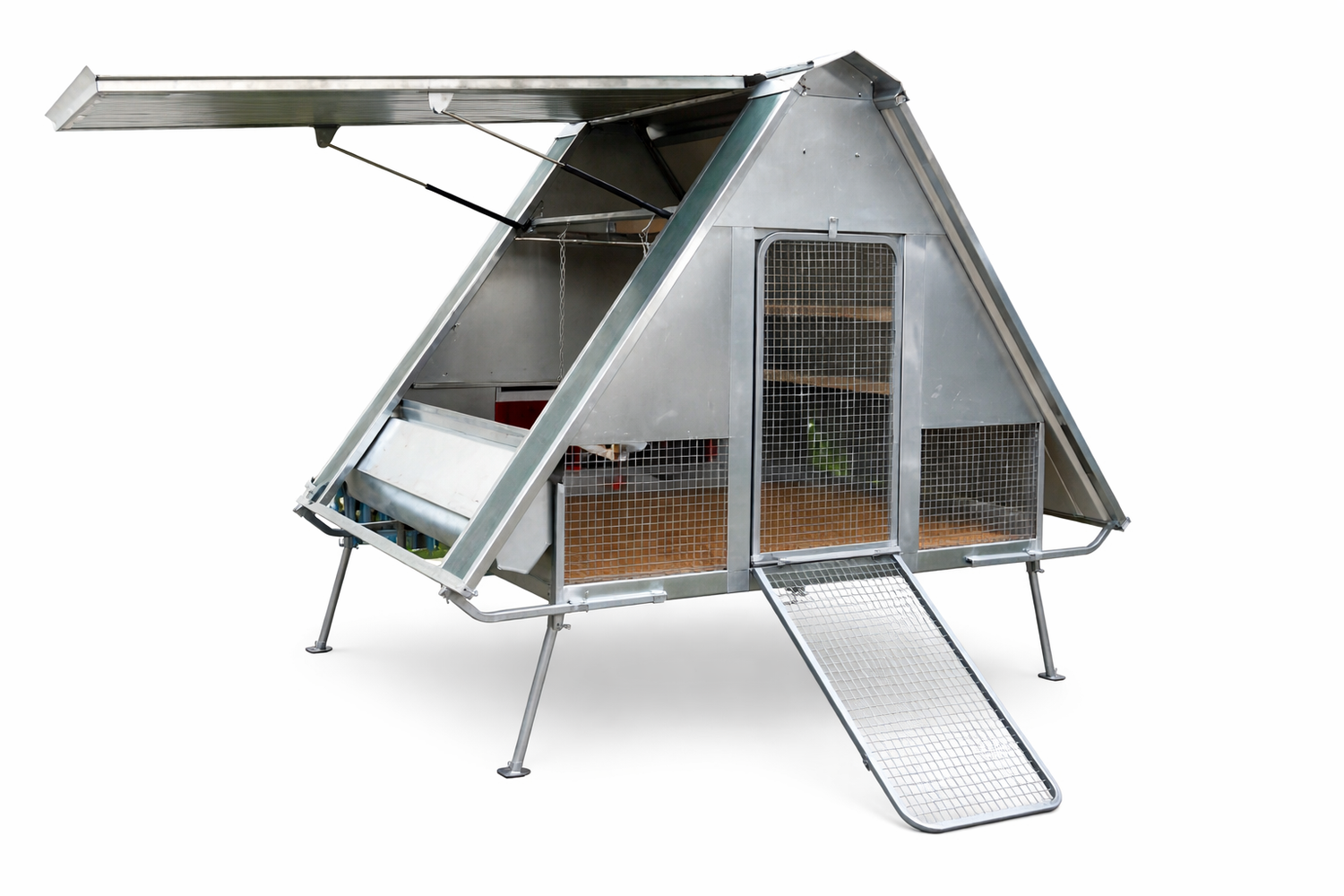 Pollaio Coibentato in Ferro 16 Galline tetto apribile