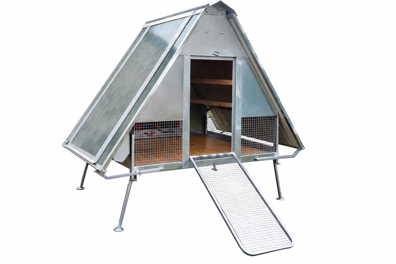 Pollaio Coibentato in Ferro 16 Galline tetto apribile