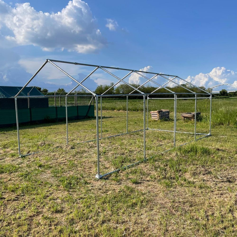 Recinto Avicolo Modulare 2,7x12 mt | Telaio in Acciaio Zincato