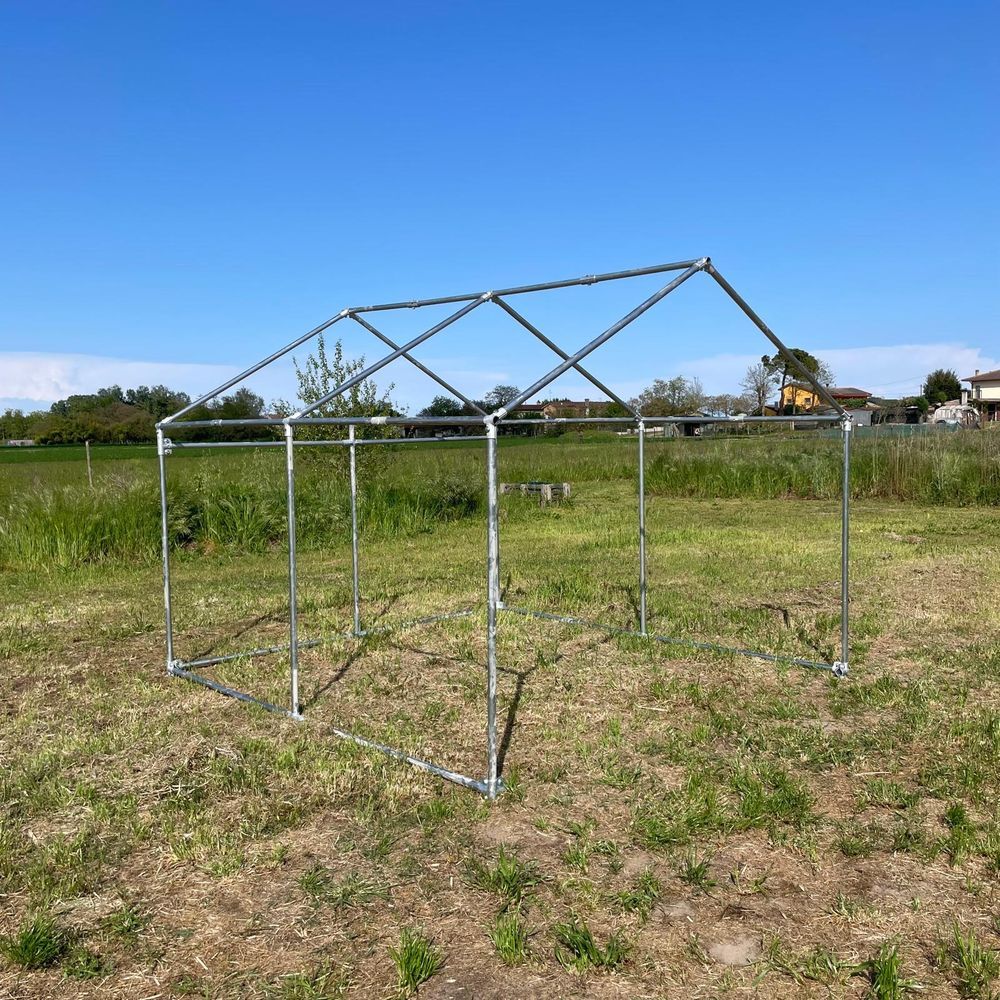 Recinto Avicolo Modulare 2,7x3 mt | Telaio in Acciaio Zincato