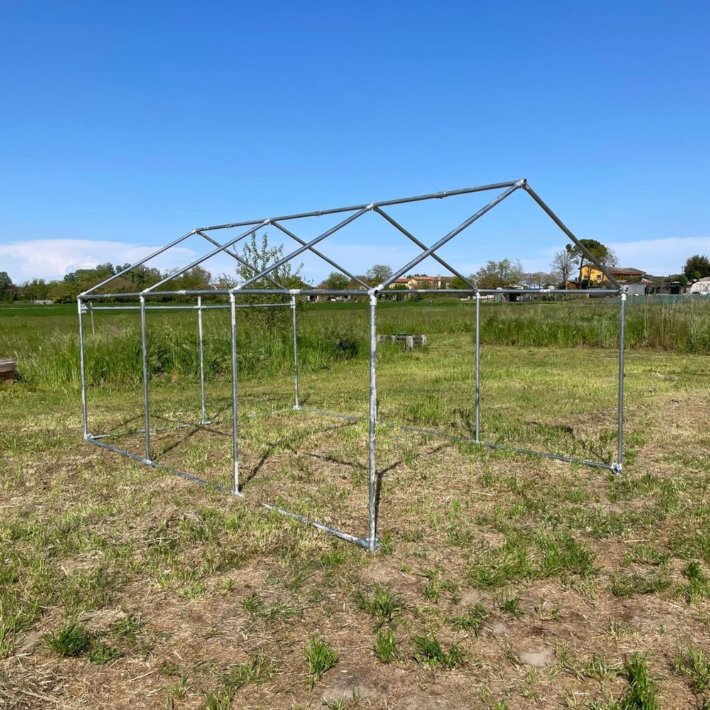 Recinto Avicolo Modulare 2,7x9 mt | Telaio in Acciaio Zincato