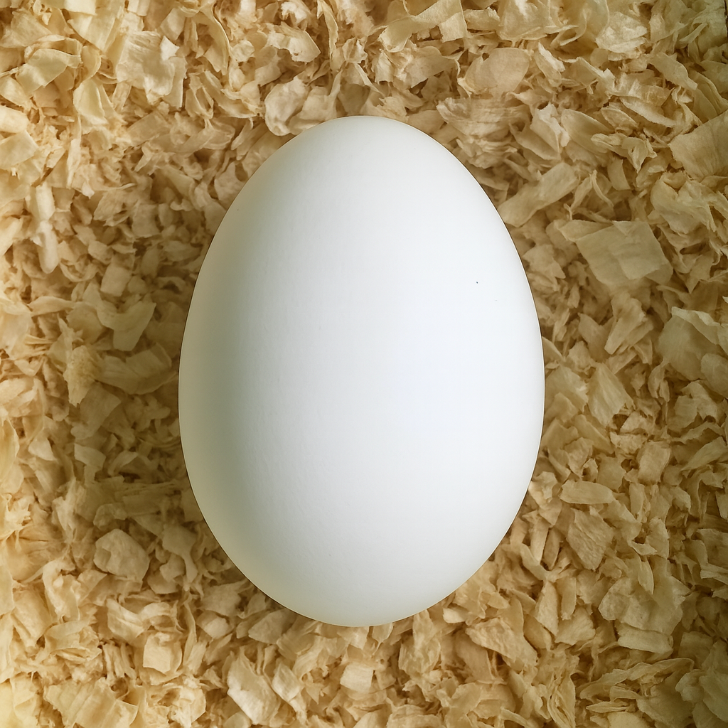 Uovo Finto Di Gallina In Ceramica | Colore Bianco